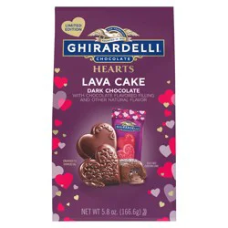 GHIRARDELLI Dark Chocolate Lava Cake Duet Hearts 5.8 OZ