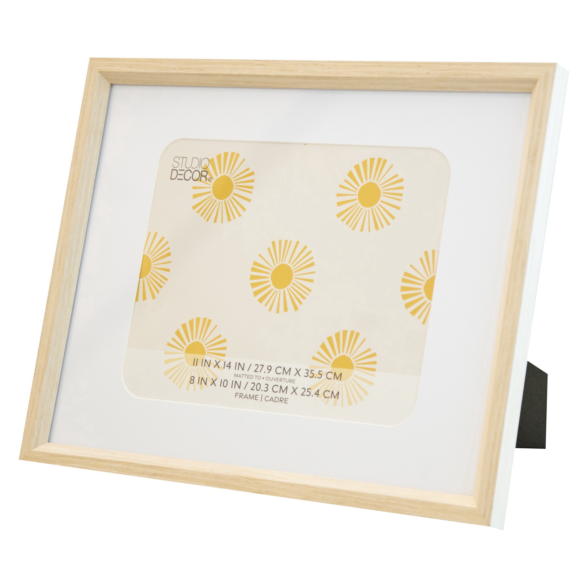 slide 2 of 5, Neutral Basic Light Beige Frame With Mat By Studio Decor, 8 in x 10 in mat
