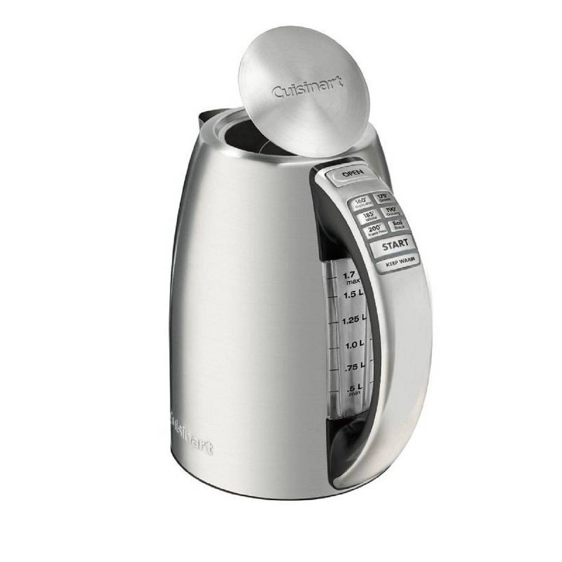 slide 6 of 12, Cuisinart 1.7L Perfectemp Programmable Stainless Steel Electric Kettle Light Silver CPK-17P1: Adjustable Temp, Cordless, 360° Base, 1.7 liter