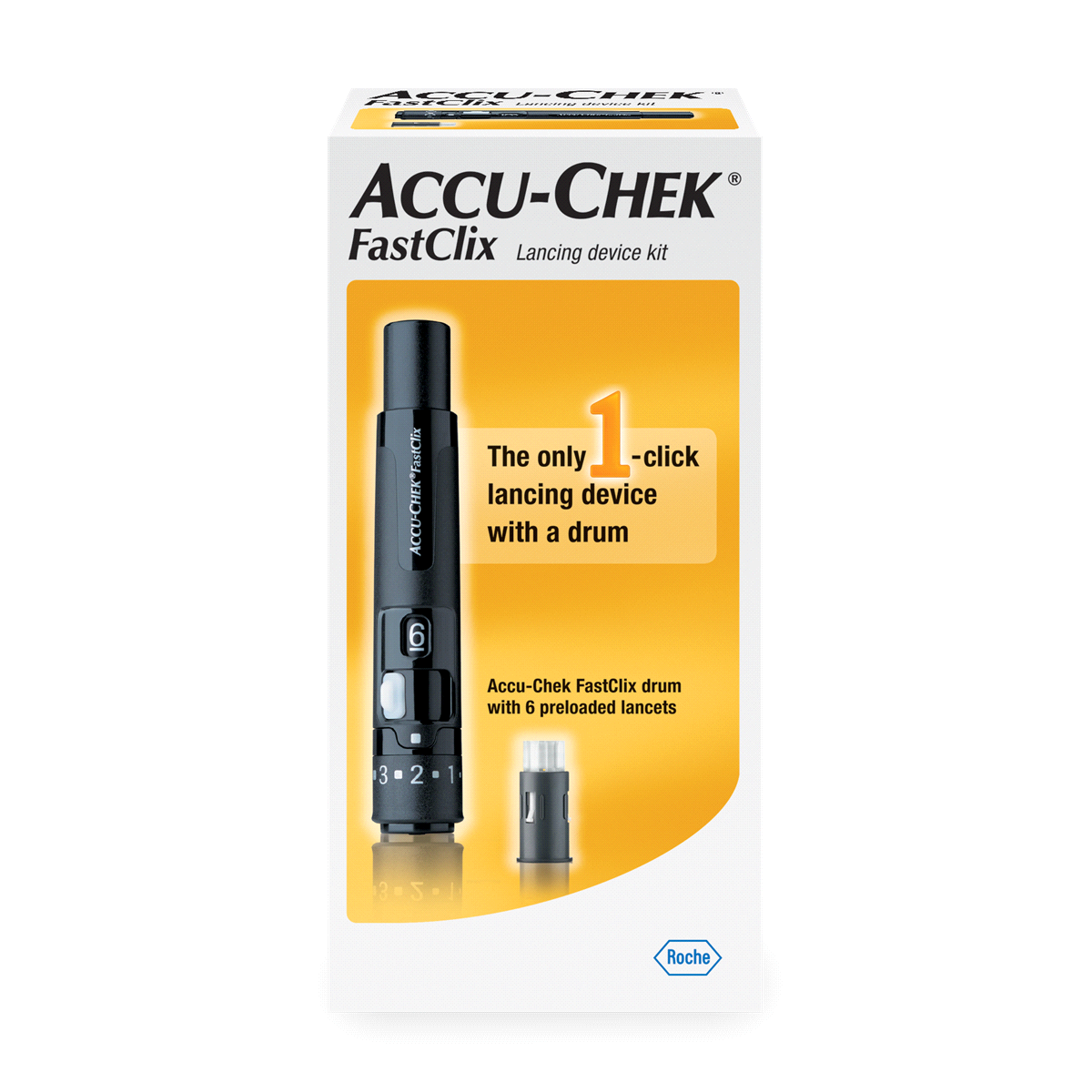 slide 1 of 8, Accu-Chek Fastclix Lancing Device Kit, 1 ct