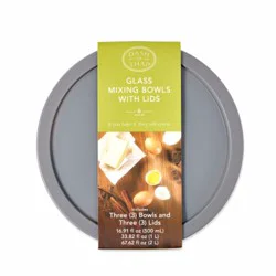 Dash of That® Set of 3 Glass Bowls With Lids, 3 ct