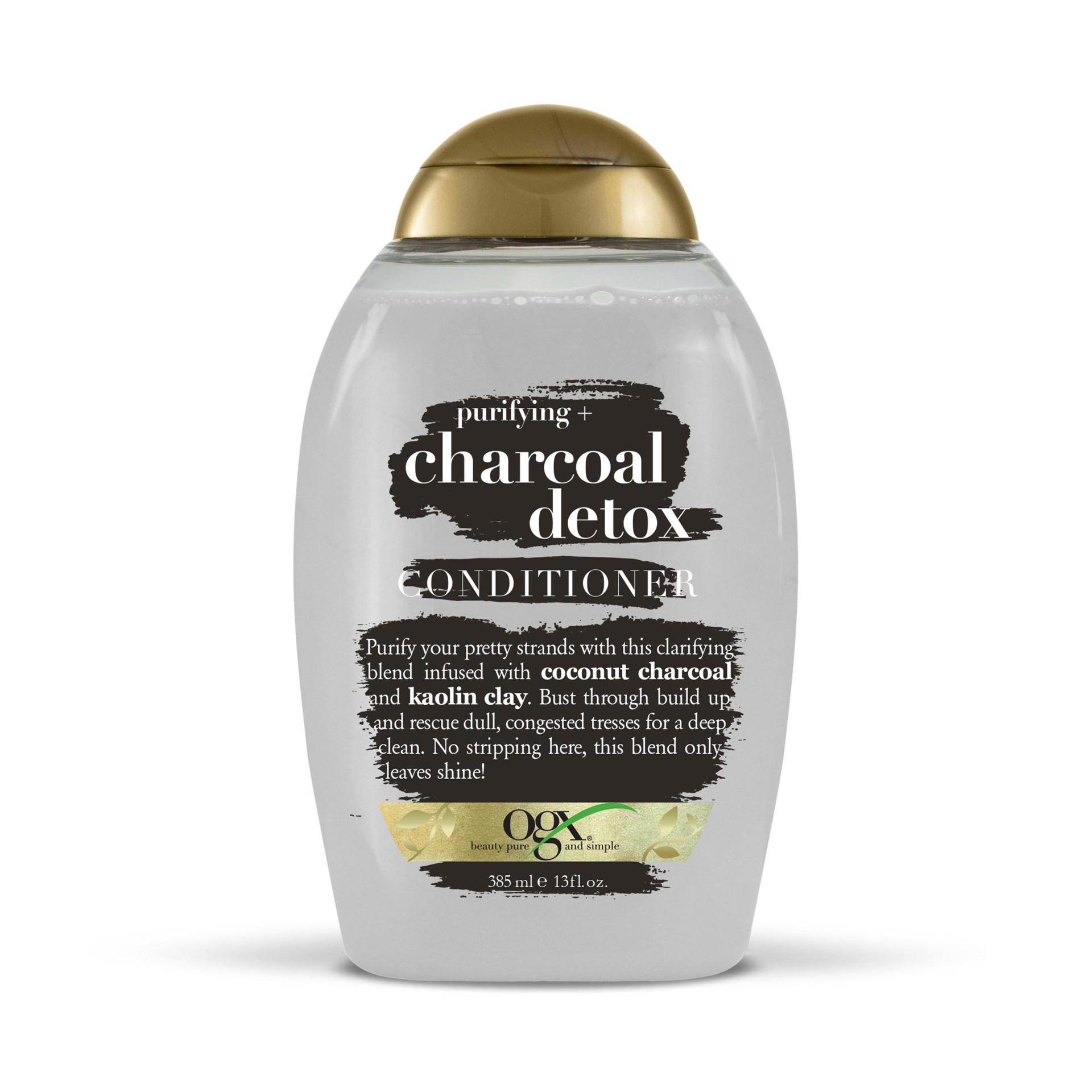 slide 5 of 5, OGX Purifying Charcoal Detox Conditioner, 13 fl oz