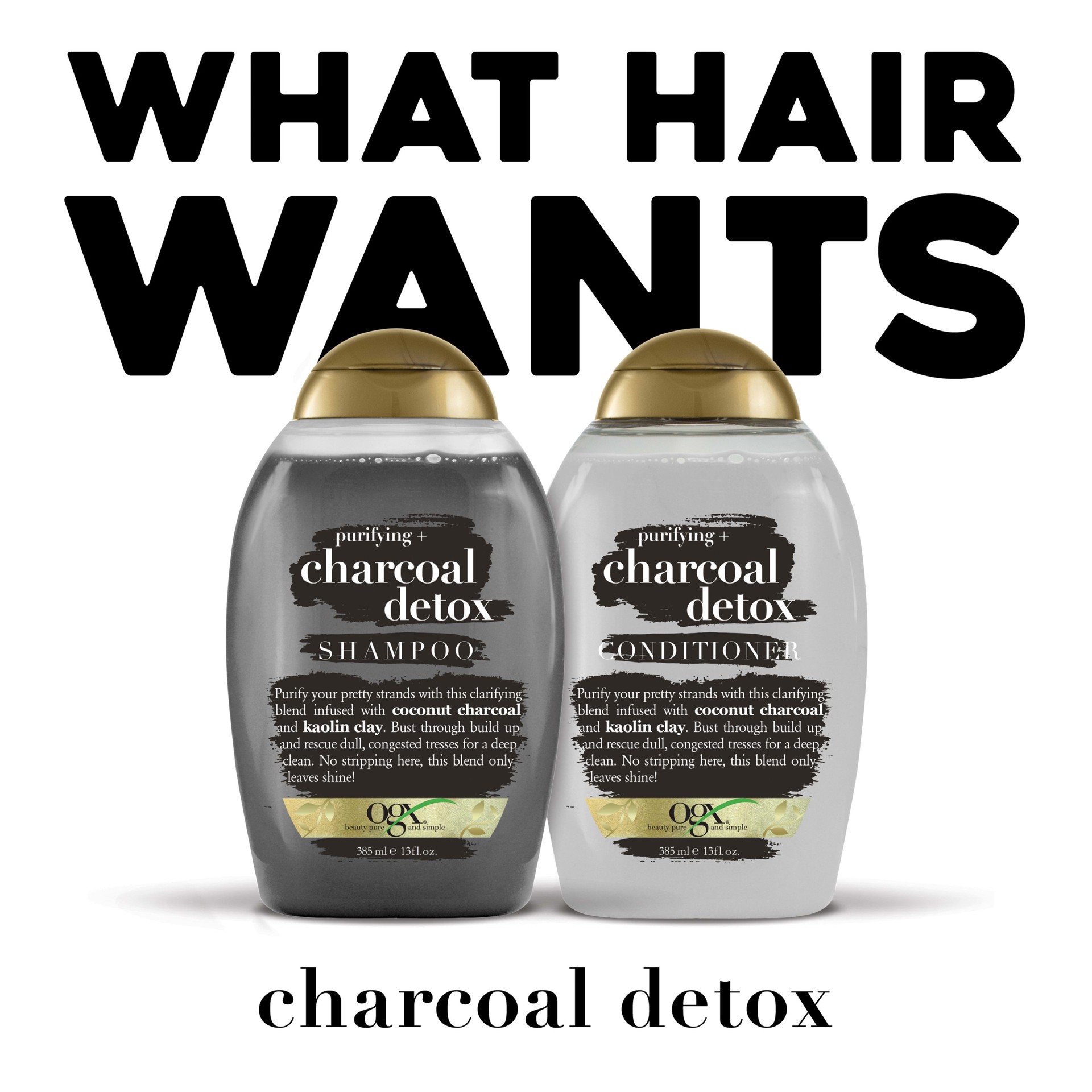 slide 2 of 5, OGX Purifying Charcoal Detox Conditioner, 13 fl oz