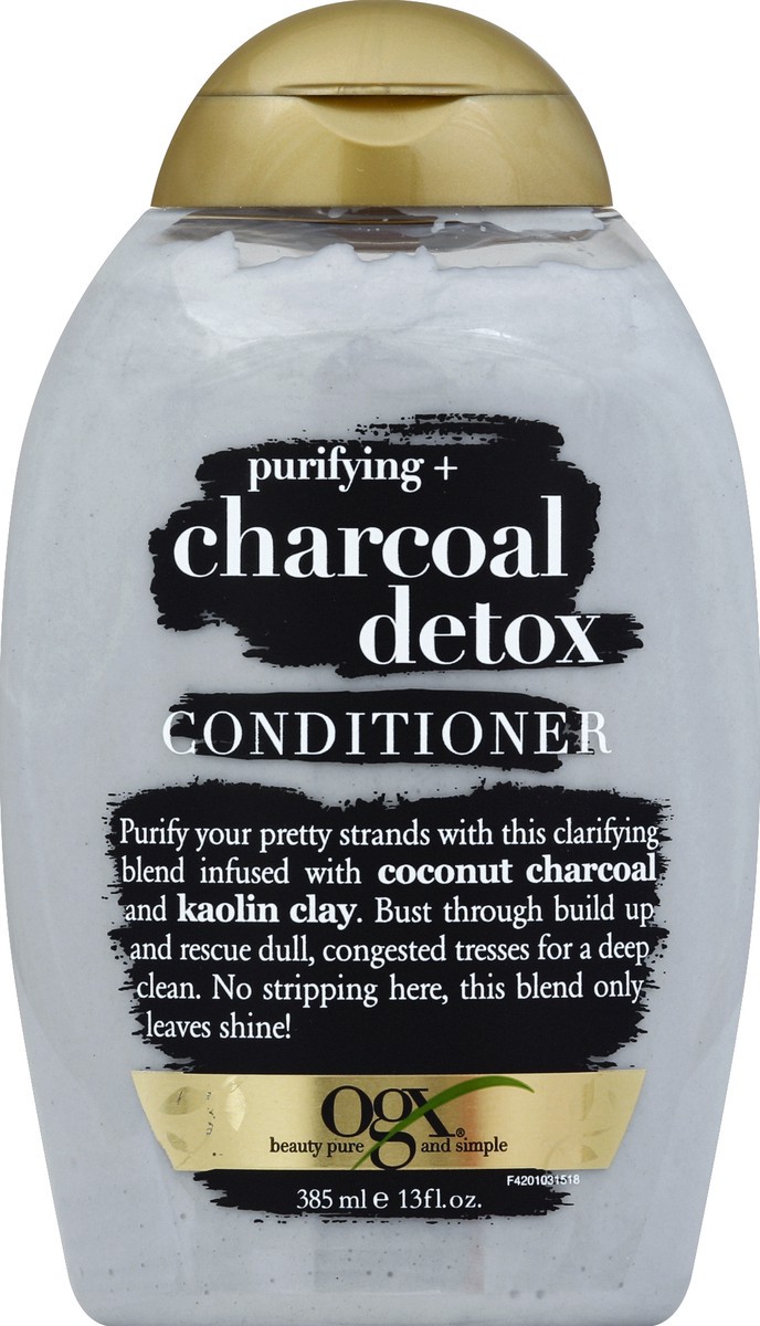 slide 1 of 5, OGX Purifying + Charcoal Detox Conditioner, 13 Oz, 13 fl oz
