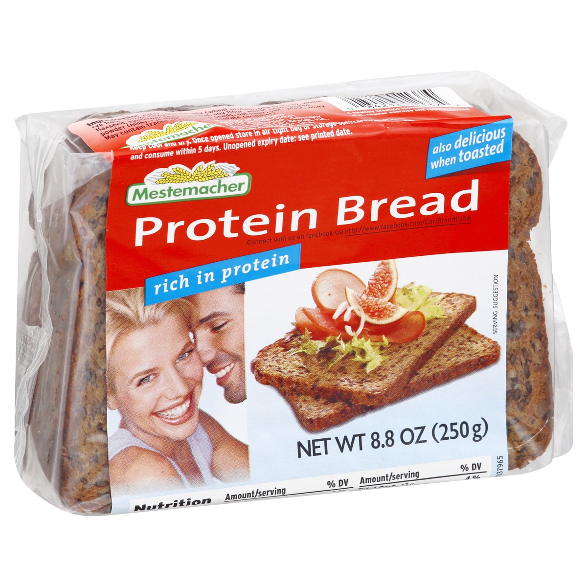 slide 2 of 10, Mestemacher Protein Bread, 8.8 oz