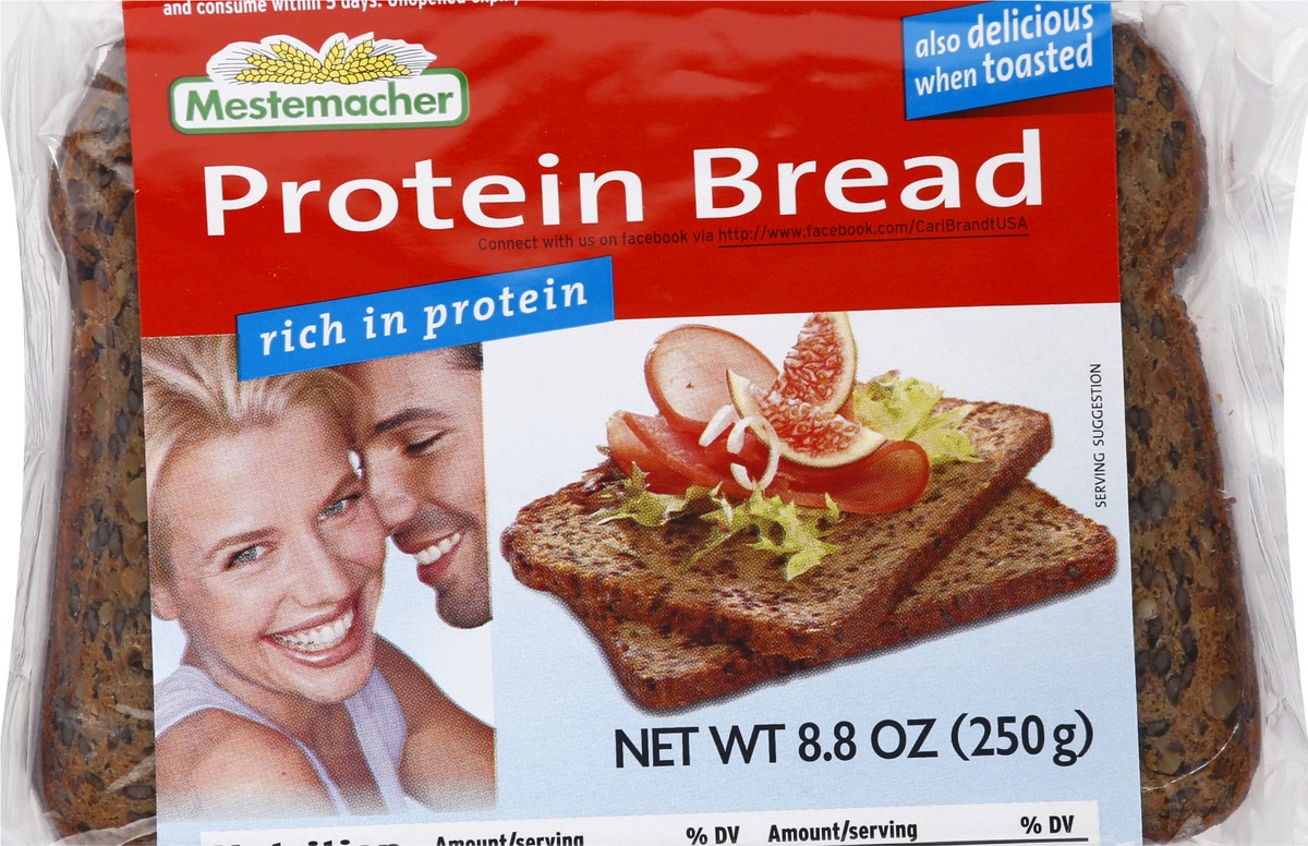 slide 10 of 10, Mestemacher Protein Bread, 8.8 oz