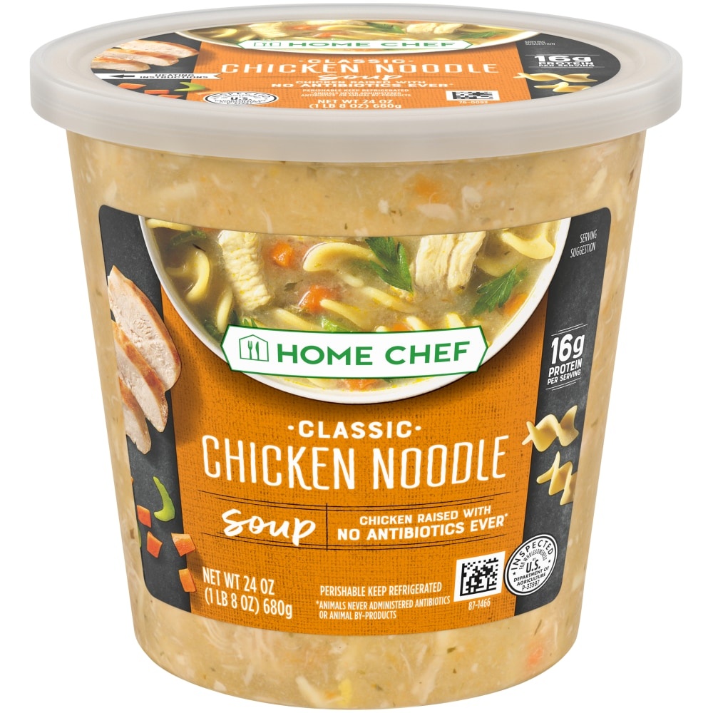 slide 1 of 1, Home Chef Classic Chicken Noodle Soup, 24 oz