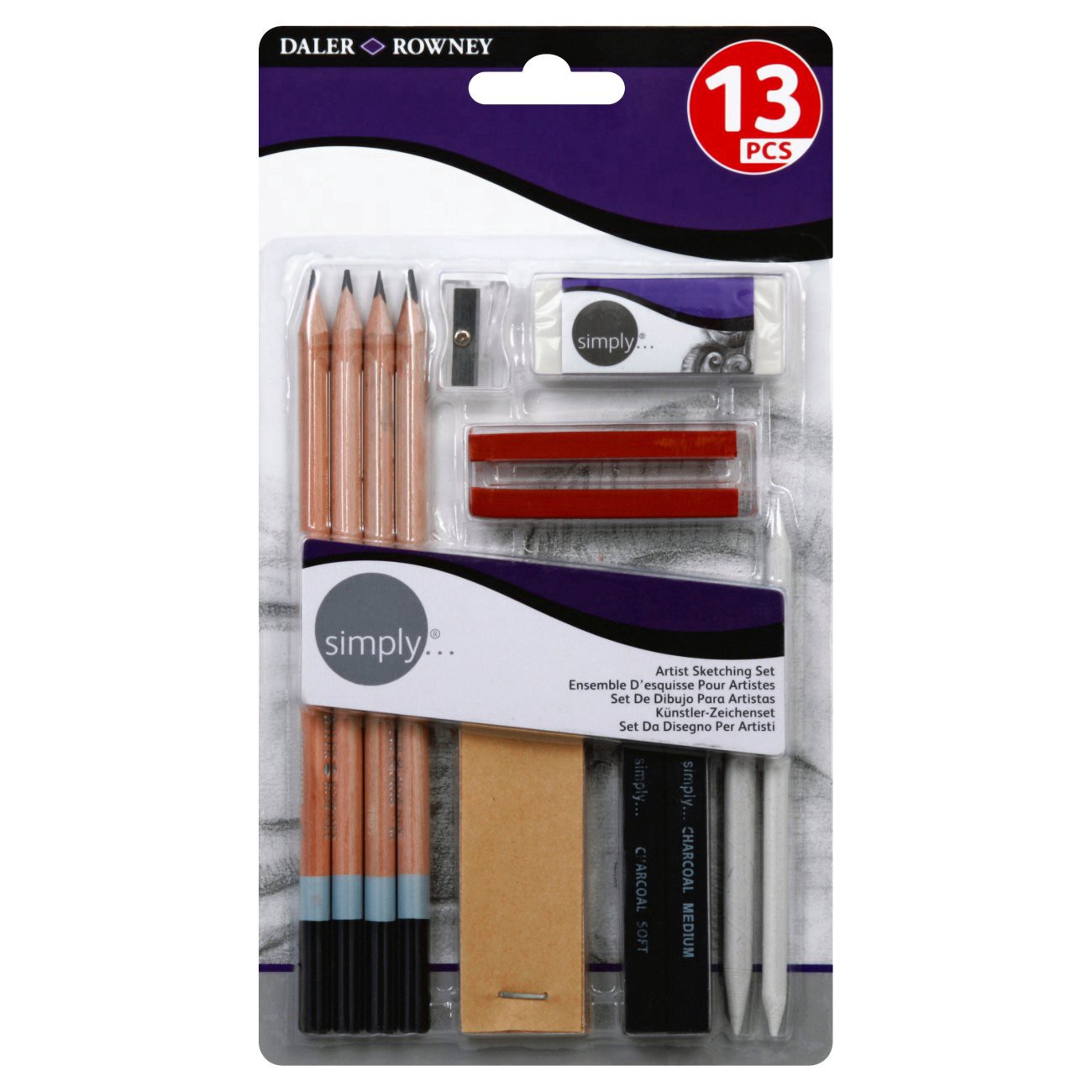slide 1 of 1, Daler Rowney Simply Artist Sketching Set 1 ea, 1 ct