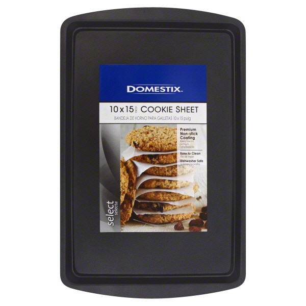 slide 1 of 1, Domestix Cookie Sheet, 10 in x 15 in