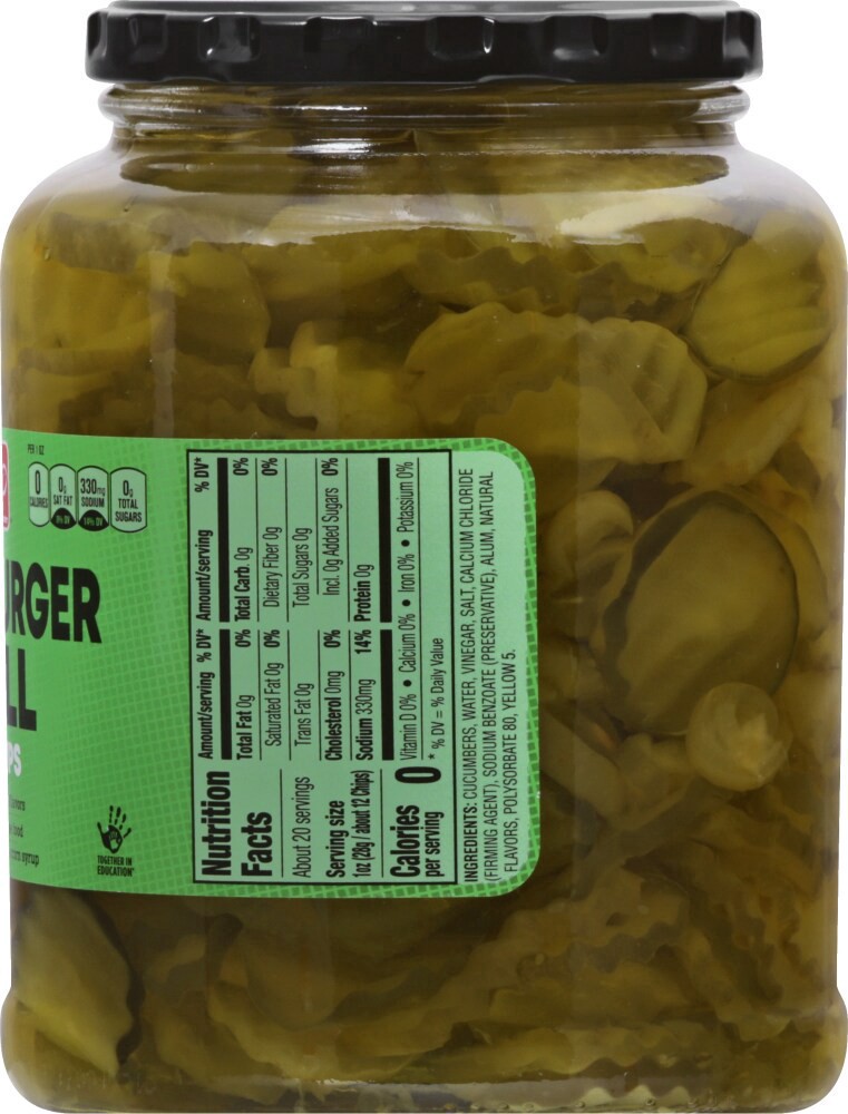 slide 2 of 3, Harris Teeter™ Hamburger Dill Pickle Chips, 32 fl oz