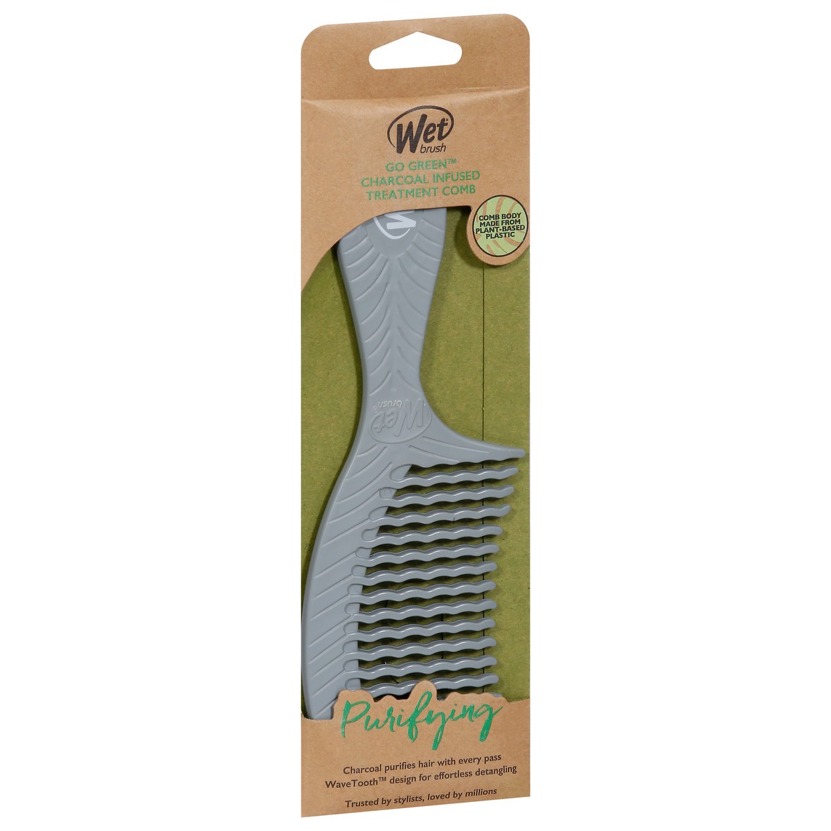 slide 9 of 9, Wet Brush Go Green Treatment Comb-charcoal - EA, 1 ct