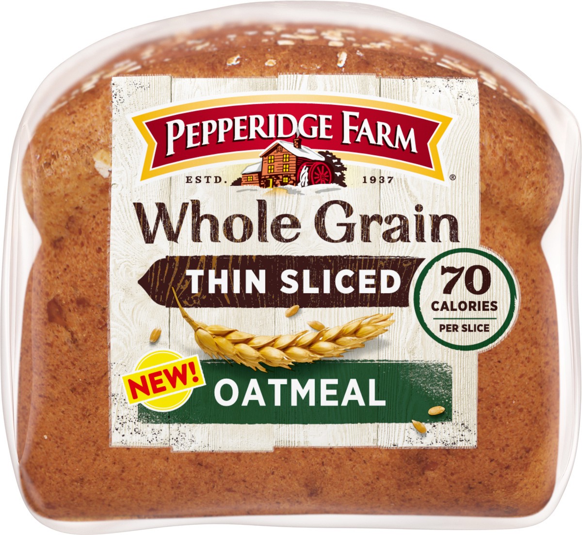 slide 5 of 7, Pepperidge Farm Whole Grain Oatmeal Thin Sliced Bread, 22 oz