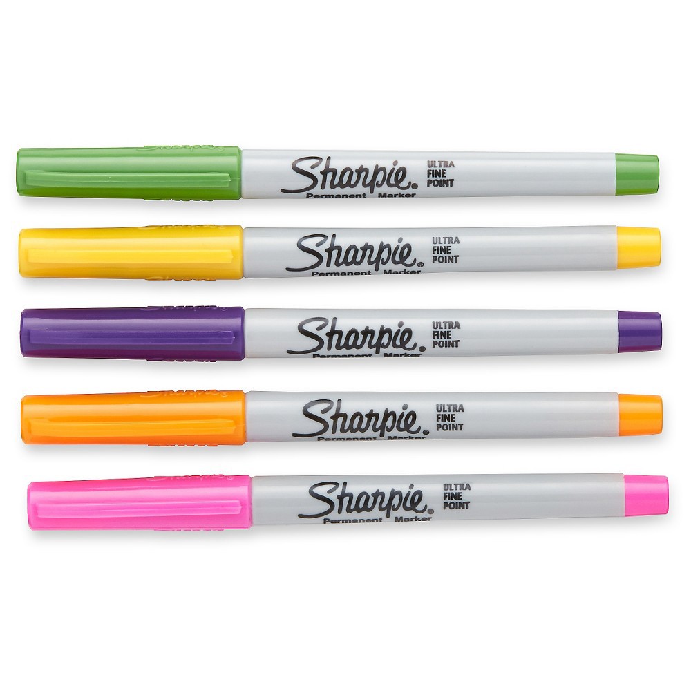 slide 2 of 5, Sharpie 25pk Permanent Markers Ultra Fine Tip Multicolored, 25 ct