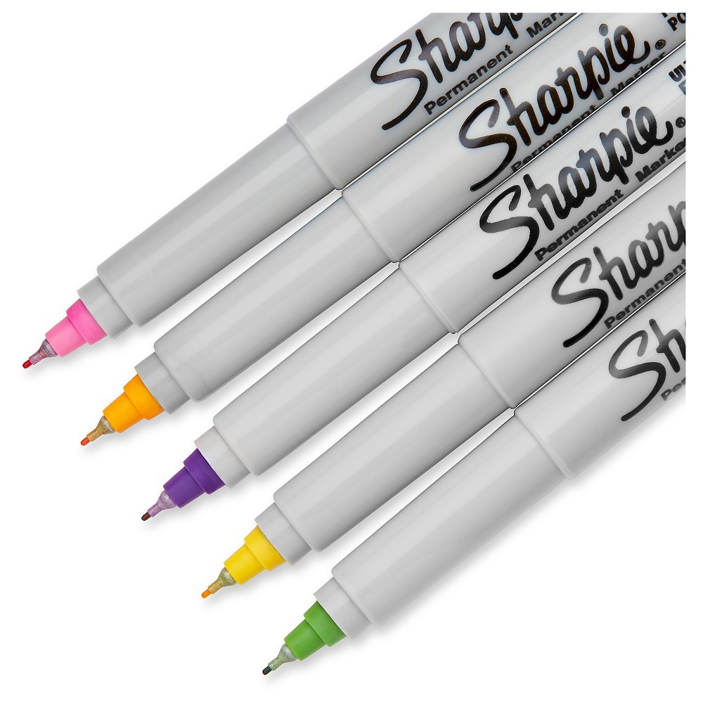 slide 3 of 5, Sharpie 25pk Permanent Markers Ultra Fine Tip Multicolored, 25 ct
