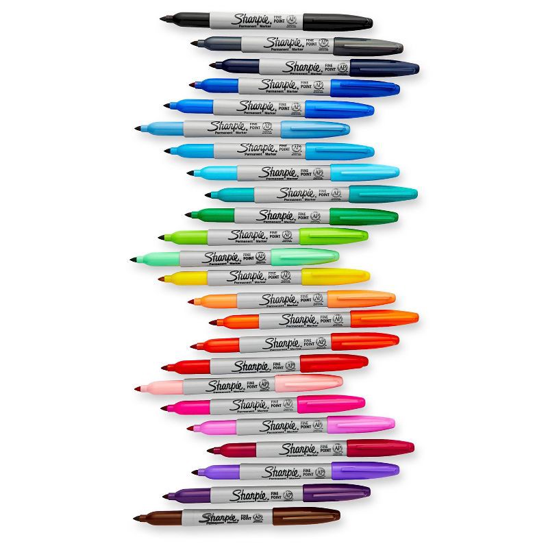 slide 2 of 7, Sharpie 25pk Permanent Markers Fine Tip Multicolored, 25 ct