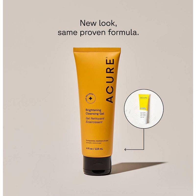 slide 3 of 5, Acure Brightening Cleansing Gel - Citrus - 4 fl oz, 4 fl oz