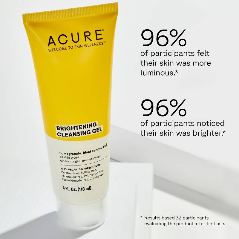 slide 5 of 5, Acure Brightening Cleansing Gel - Citrus - 4 fl oz, 4 fl oz