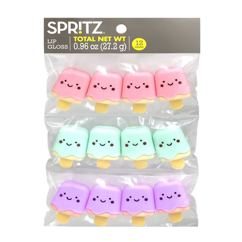 slide 2 of 4, 12pk Popsicle Lip Gloss - Spritz™, 12 ct