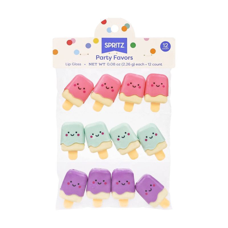 slide 2 of 4, 12pk Lip Gloss - Spritz™: Multicolor Party Favors for Teens, Birthday Goodie Bag Essentials, 12 ct