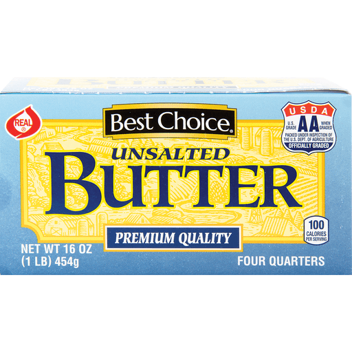 slide 1 of 1, Best Choice Unsalted Butter, 16 oz