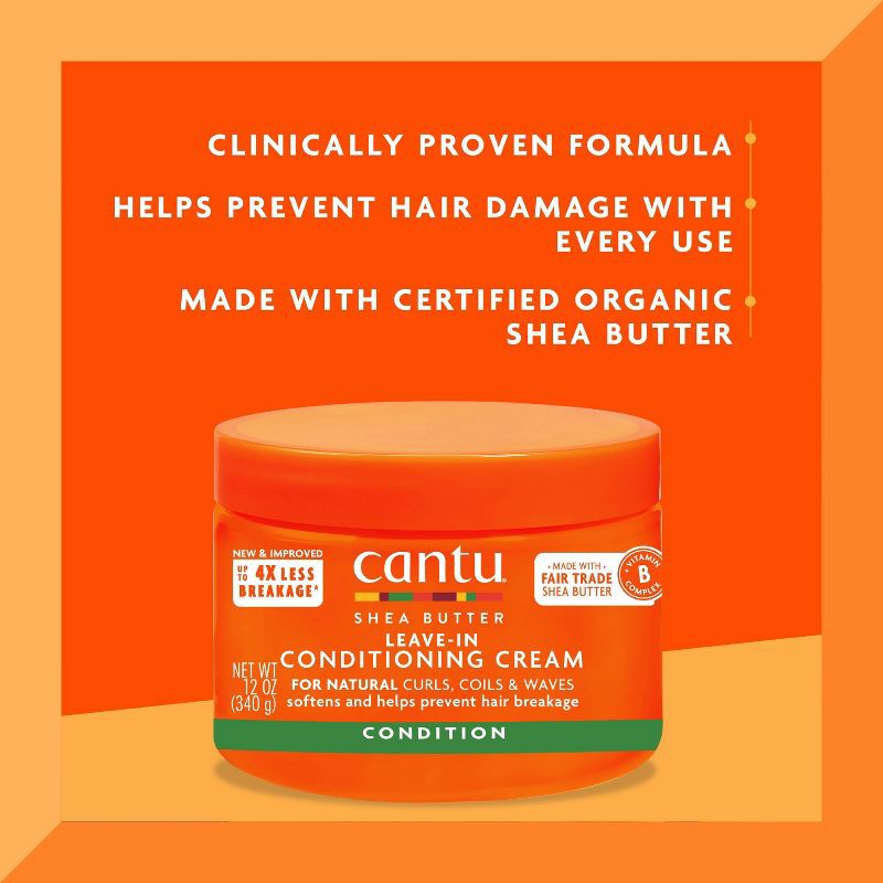 slide 3 of 7, Cantu Shea Butter Leave-In Conditioning Repair Hair Cream - 12 fl oz, 12 fl oz