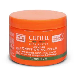 Cantu Shea Butter Leave-In Conditioning Repair Hair Cream: Textured & Curly Hair Moisturizer, Silicone-Free, Coconut Scent