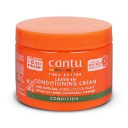 Cantu Shea Butter Leave-In Conditioning Repair Hair Cream: Textured & Curly Hair Moisturizer, Silicone-Free, Coconut Scent
