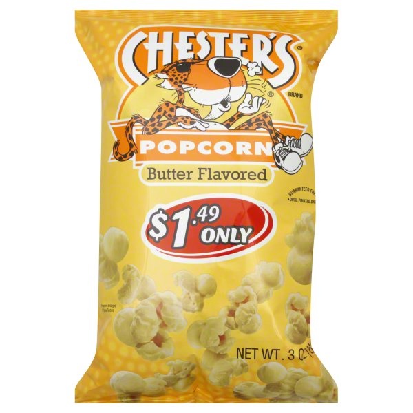 slide 1 of 3, Chester's Butter Popcorn, 2.635 oz