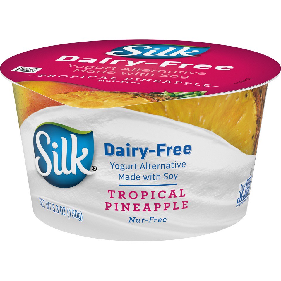 slide 4 of 9, Silk Tropical Pineapple Soy Milk Yogurt Alternative, 5.3 oz