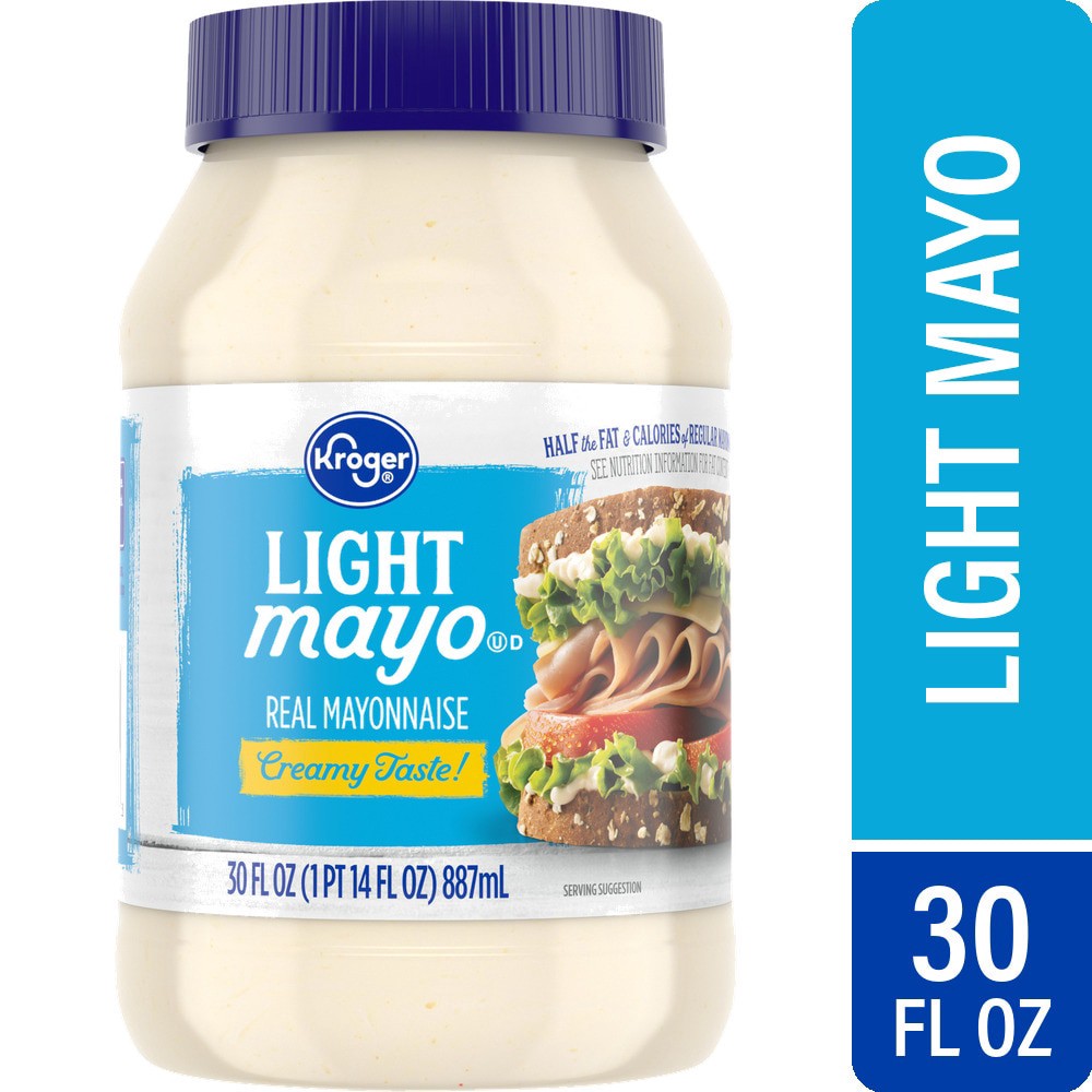 slide 1 of 4, Kroger Lite Mayonnaise, 30 fl oz