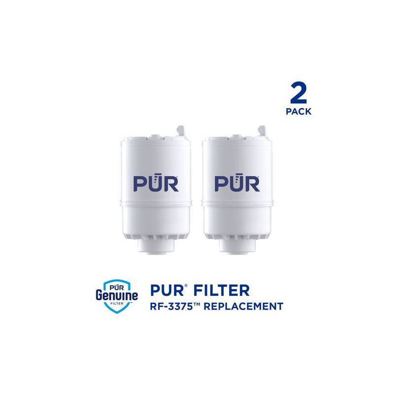 slide 2 of 10, PUR Filtration Faucet Mount Water Filter Replacement - 2pk: Reduces Odors, Filters Pesticides, Mercury, Lead, White, 30-Day Warranty, 2 ct
