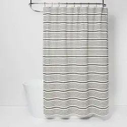 Striped Shower Curtain Black/White - Threshold™