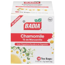 Badia No Caffeine Chamomile Tea 10 - 0.035 oz Tea Bags
