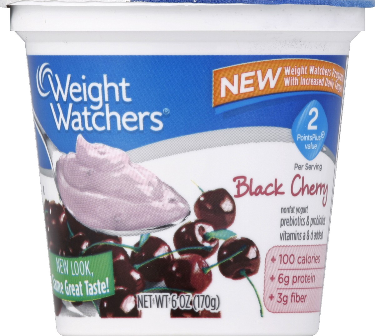 slide 3 of 3, Weight Watchers Yogurt, Nonfat, Black Cherry, 6 oz