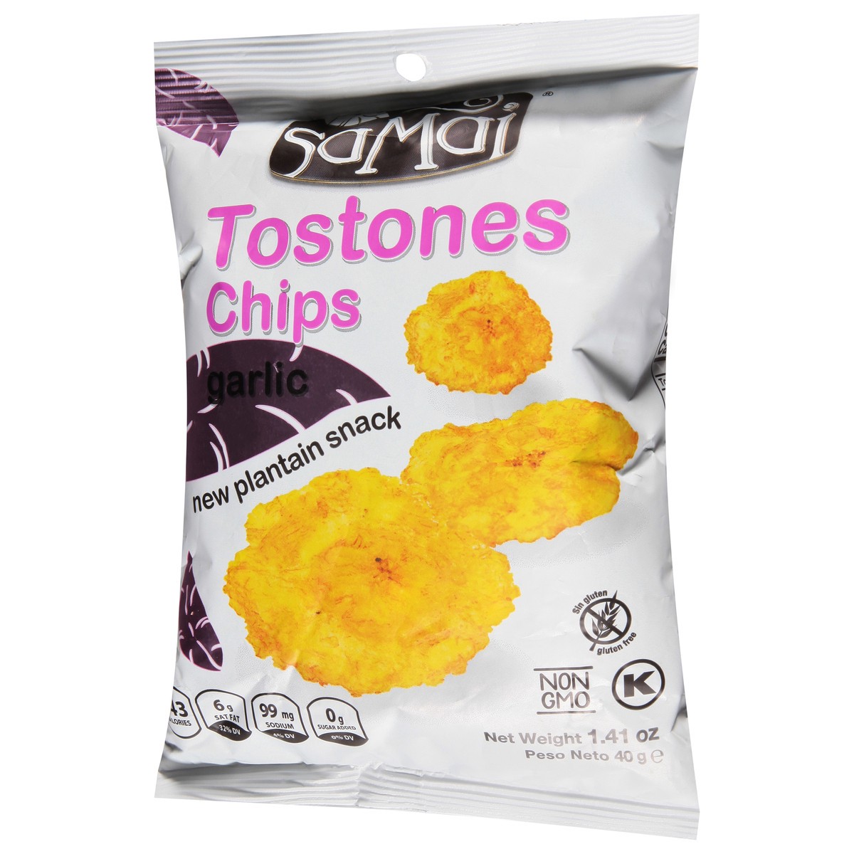 slide 5 of 11, Samai Tostones Chips Garlic, 1.41 oz