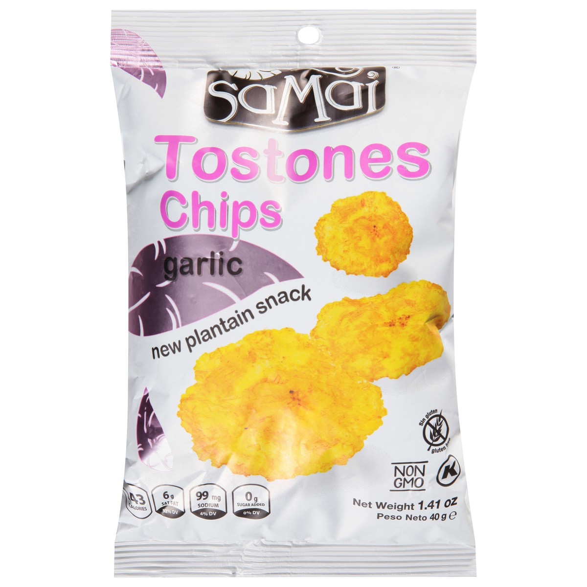 slide 1 of 11, Samai Tostones Chips Garlic, 1.41 oz