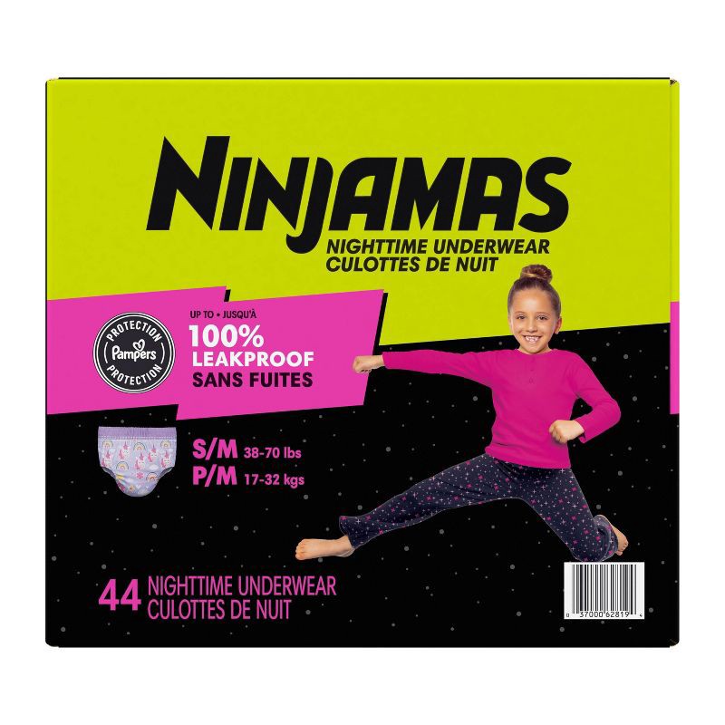 slide 14 of 18, Pampers Ninjamas Nighttime Bedwetting Underwear Girl' - Size S/M - 44ct, 44 ct