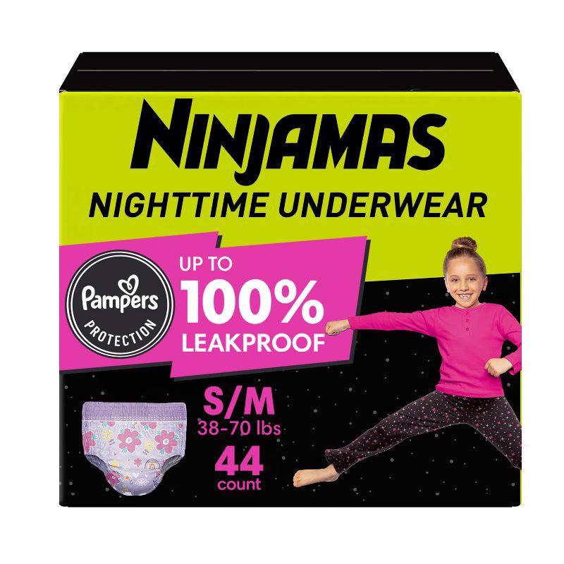 slide 15 of 15, Pampers Ninjamas Nighttime Bedwetting Underwear Girl' - Size S/M - 44ct, 44 ct