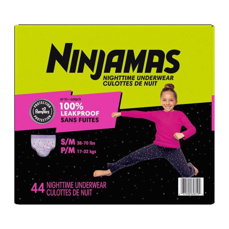 slide 17 of 17, Pampers Ninjamas Nighttime Bedwetting Underwear Girl' - Size S/M - 44ct, 44 ct