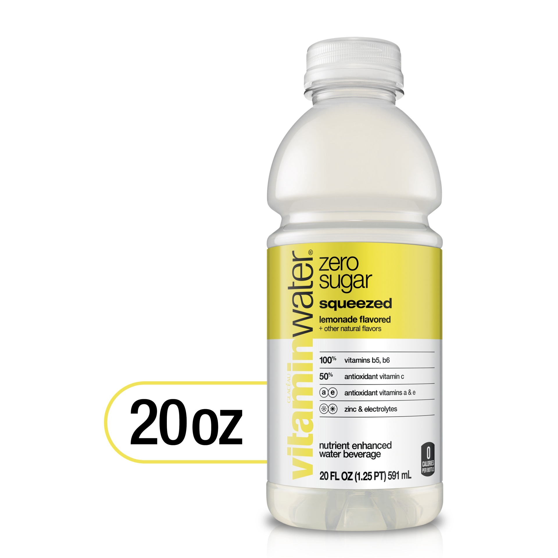 slide 1 of 3, Vitaminwater Squeezed Lemonade Beverage, 20 fl oz