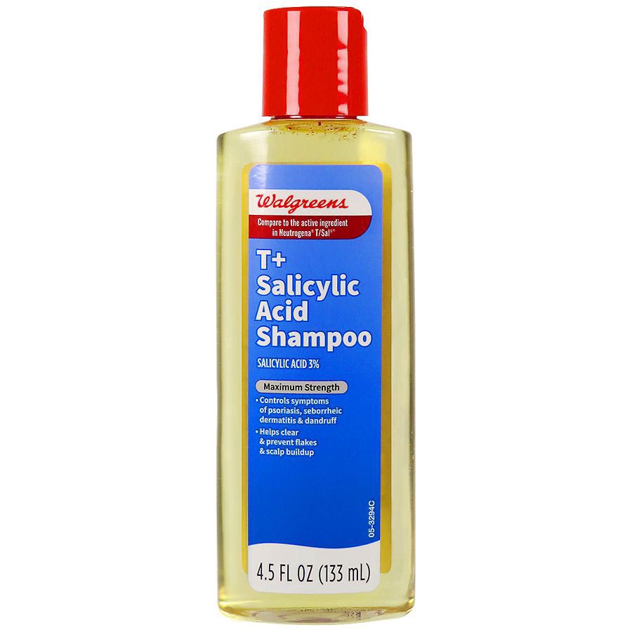 slide 1 of 5, Walgreens T+Plus Salicylic Acid Shampoo, 4.5 fl oz