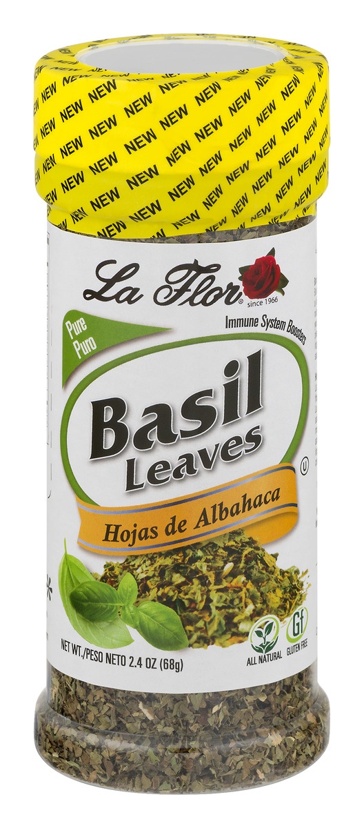 slide 1 of 1, La Flor Basil Leaves, 2.4 oz