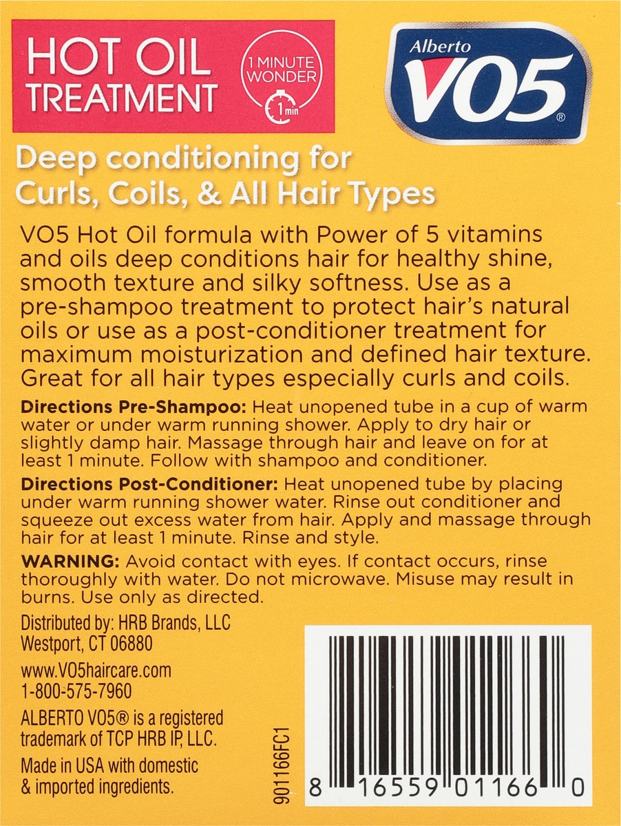 slide 5 of 9, Alberto VO5 Hot Oil Therapy Intense Moisturizing Treatment Weekly Pre-Shampoo Treatments, 2 ct; 0.5 fl oz