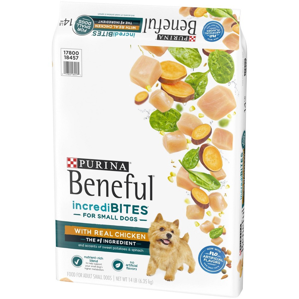 slide 5 of 5, Purina Beneful IncrediBites with Real Chicken Small Dog Adult Dry Dog Food - 14lbs, 14 lb