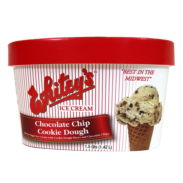slide 1 of 1, Whitey's Chocolate Chip Cookie Dough Ice Cream 1.5 qt, 1.75 qt