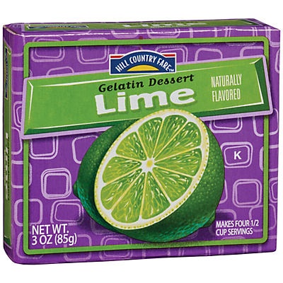 slide 1 of 1, Hill Country Fare Lime Gelatin, 3 oz