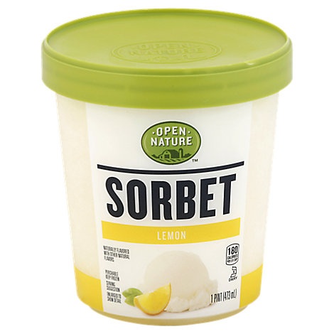 slide 1 of 1, Open Nature Sorbet Lemon, 1 pint