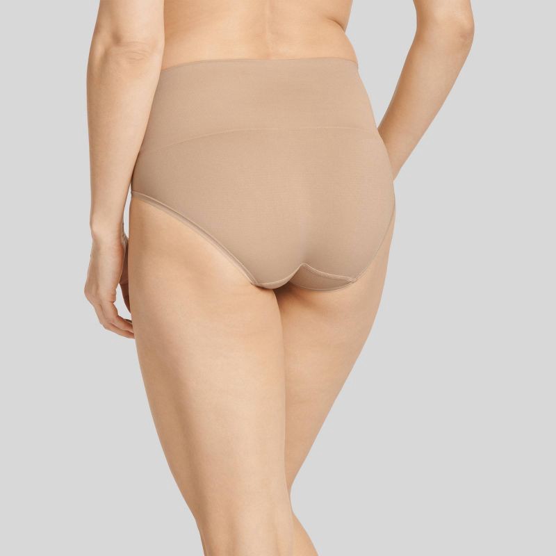 slide 2 of 3, Jockey Generation™ Women's Tummy Smoothing Mid-Waist Briefs - Beige S: High Rise Seamless Microfiber, 1 ct