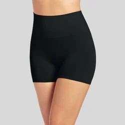Jockey Generation™ Women's Tummy Smoothing Mid-Waist Boyshorts - Black M: Spandex Knit Shapewear Shorts