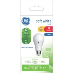 GE Household Lighting GE Soft White LED 3-Way A19 Light Bulb